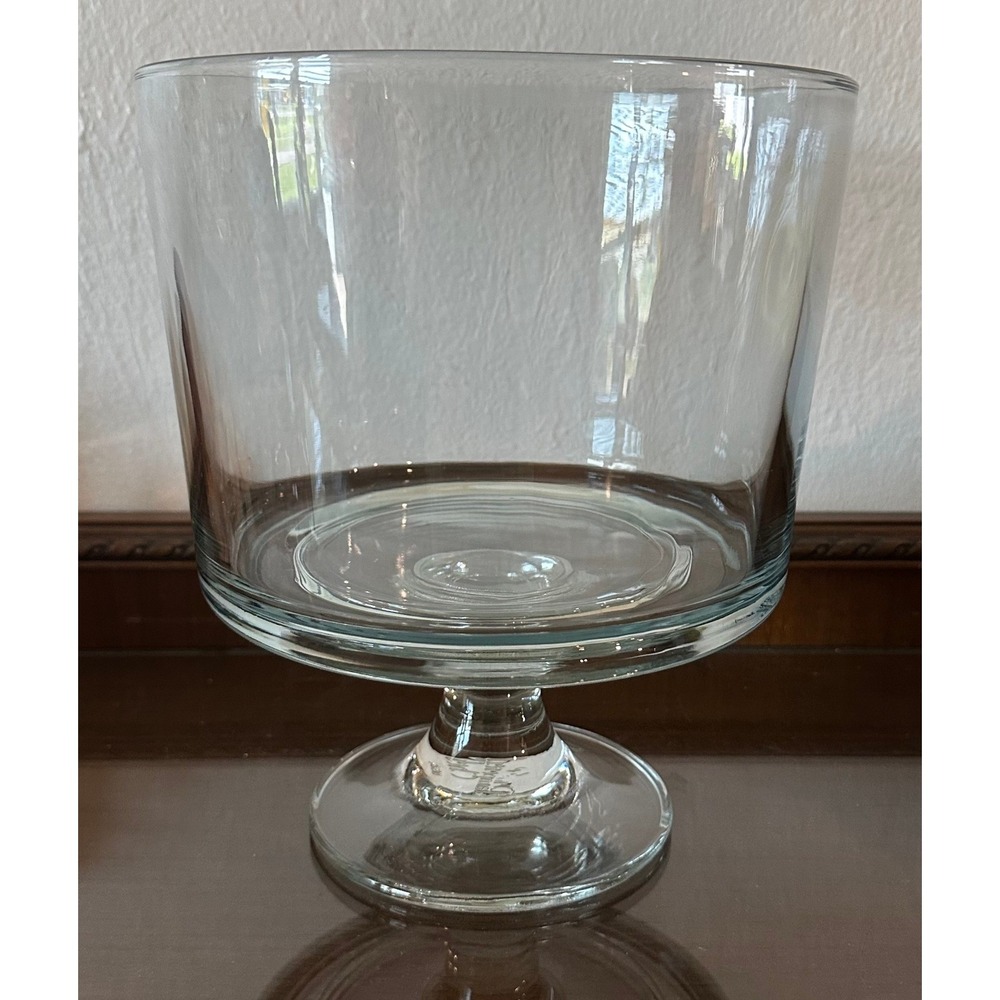 Pampered Chef #2832 Glass Trifle Bowl Pedestal Stand 15 Cup Retired USA‎ NO LID